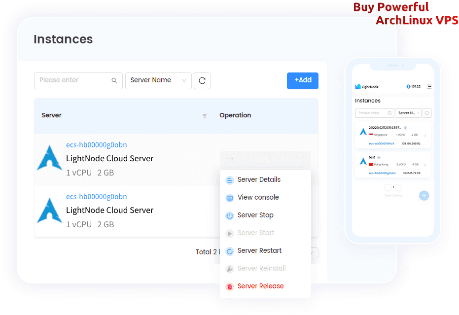 LightNode Arch Linux VPS