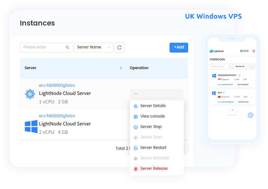 LightNode UK Windows VPS